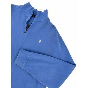 Polo Ralph Lauren Mens Light‎ Blue Quarter Zip Sweater Size 2XL